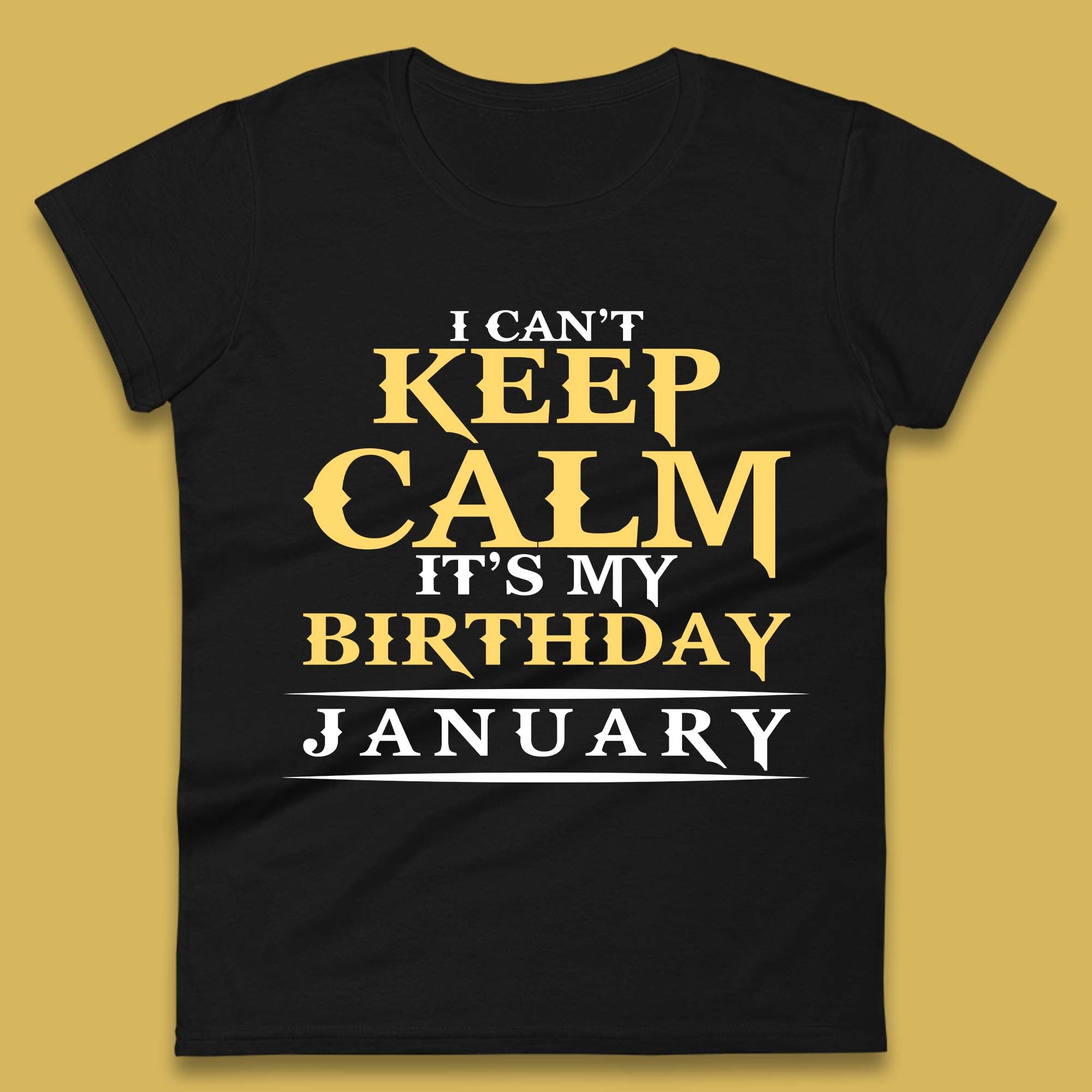 January Birth Party Womens T-Shirt Mens Tops Tees Unisex S