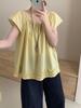 1116 Summer New Loose Splicing Fungus Lace Design Commuter Casual Versatile Shirt Women