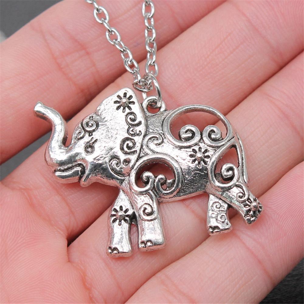45cm Or 70cm Long Chain Necklace Elephant Kids' Jewelry Materials QN026