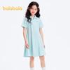 Balabala Girls' 2024 Summer Sporty Quick-Dry Slim-Fit Dress