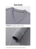 Autumn/Winter 2025 Men's High-Quality Wool V-Neck Sweater - Casual, Solid Color, Comfortable Base Layer Top.