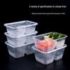 ZISIZ Disposable Microwaveable Compartment Bento Box