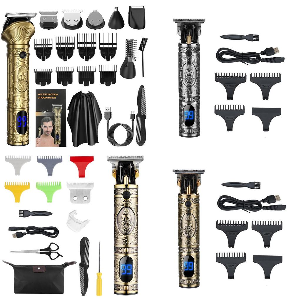 Metal Hair Clipper For Men Rechargeable Electric Hair Trimmer For Home Use