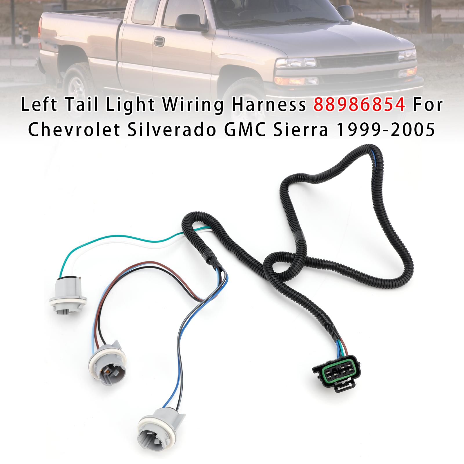 Left Tail Light Wiring Harness 88986854 For Chevrolet Silverado GMC Sierra 99-05