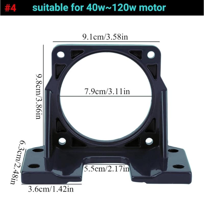 Industrial Motor Bracket 98mm Vertical 127mm Base 79mm Hole Alloy Metal