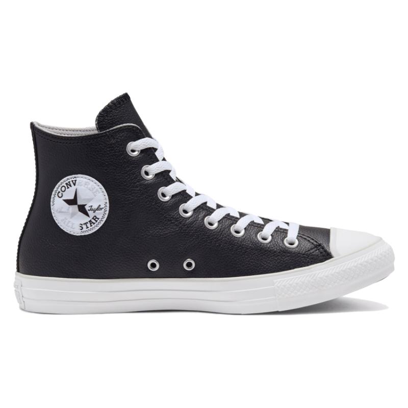 Converse Chuck Taylor All Star Seasonal Colour Leather Comfortable High-Top Canvas Shoes Unisex Black & White