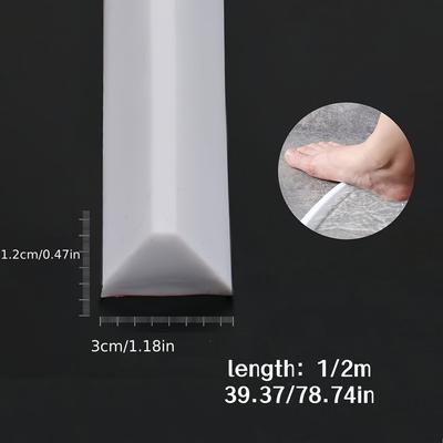 1pc 1/2m Bathroom Water Stopper Water Retaining Bendable Strip Dry &Wet Separation Seal Strip Shower Dam Flood Barrier