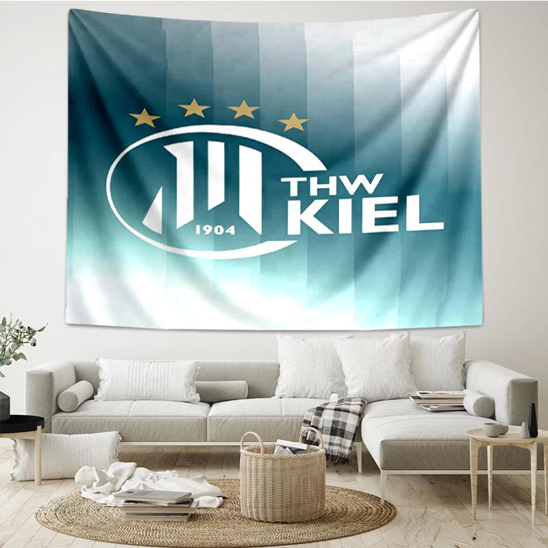 THW Kiel Print Tapestry, Backdrop, Easy Setup, Ideal for Bedroom, Office & Living Room, with Aesthetic Wall Hanging Decor.