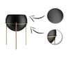 Standing Flower Pot 25 Cm Gold Black Loft