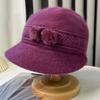 Rabbit Fur Fisherman Hat for Women, Winter Warm Pullover Knitted Hat for the Elderly, Cold-proof Mom Hat, Sun-shading Duckbill Cap