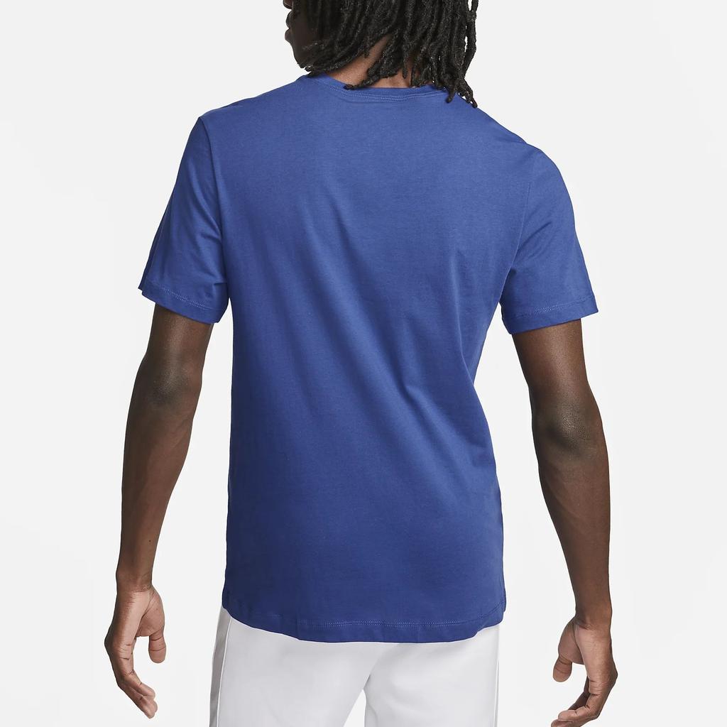 Nike Chelsea Fc Crest Logo Letter Pattern Printed Round Neck Short Sleeve T-Shirt Men T-Shirts Blue DJ1304-495