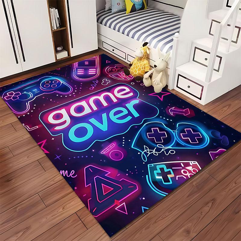 Game Over Neon Gaming Design Suitable As a Non-slip Mat for the Living Room or Bedroom Sofa