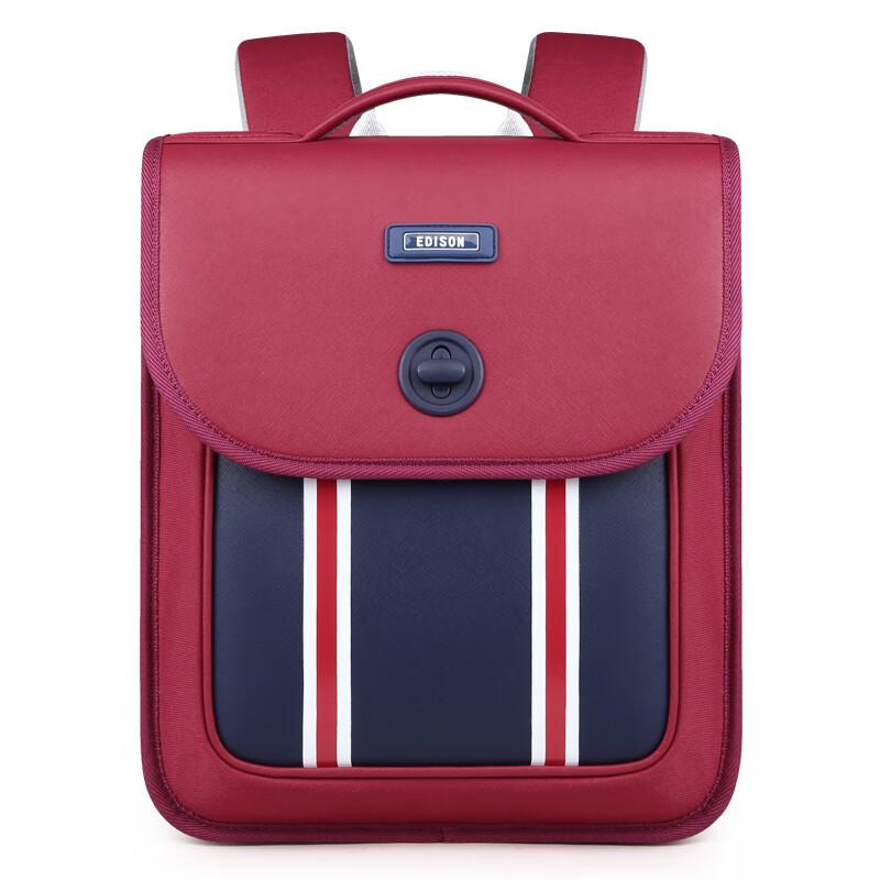 

Edison Backpack with Spine Protection, Anti-Fall And Water-Resistant, Classic Red червоний
