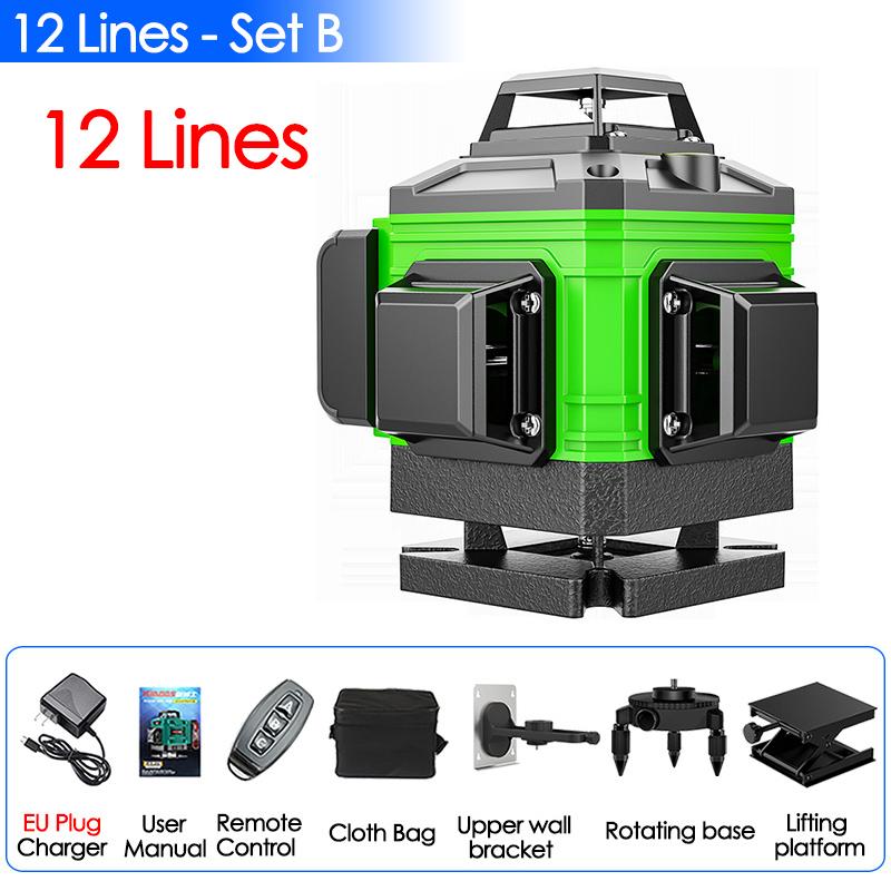 

8/12/16-линейный лазерный уровень с зеленым лучом, автоматический нивелир, горизонтальный вертикальный перекрестный лазерный нивелир