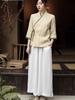 Tea Ceremony Dress Hanfu Style Women's Clothing Zen Shirt Chinese Traditional Jacket Tang Suit Tea Costume Summer