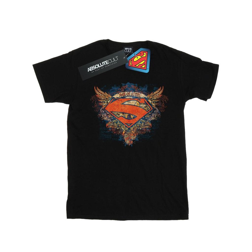 DC Comics Womens/Ladies Superman Wings Shield Cotton Boyfriend T-Shirt