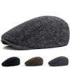 Fashion Vintage Men Beret Hats Warm Casual Newsboy Cap Classic Big Size Flat Hat Men