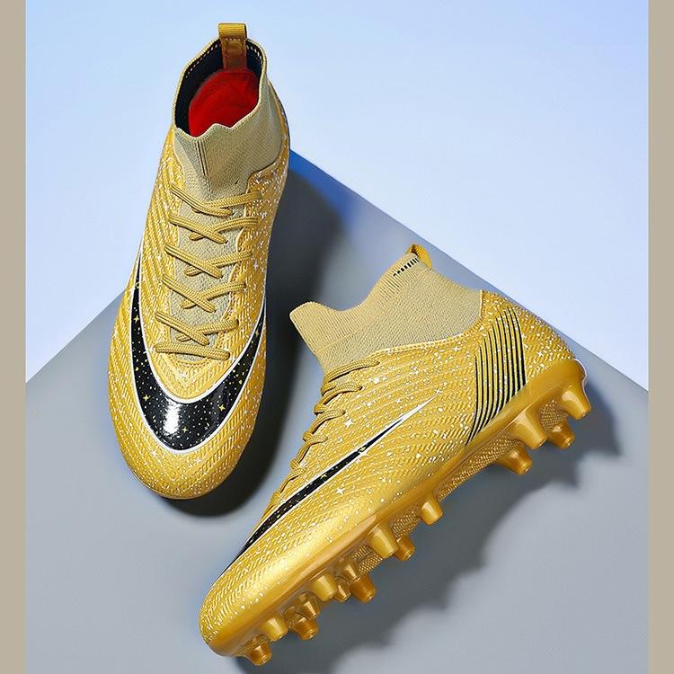 Broken nail shoes Children's football shoes High top men's and women's adult nails Artificial grass training Foreign trade shoes Long nails