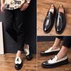 Large Size Leather Shoes Personalized British Casual Board Shoes Lazy Shoes Crocodile Pattern Shoes