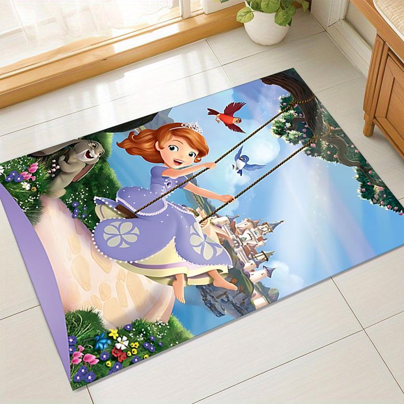 Princess Sofia'S Adventure Carpet For Playroom Bedroom Living Room Sofa Home Decorkids Game Area Rug Nonslip Floor Mat