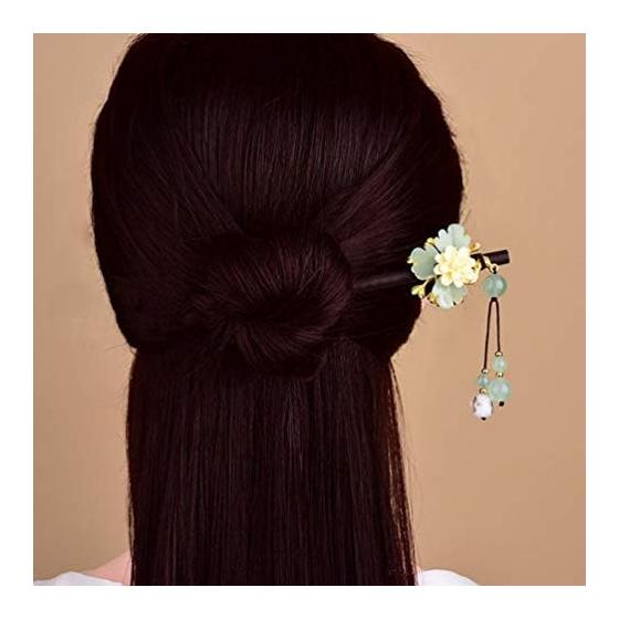 KESYOO Wooden Hair Stick, Retro Hairpin for Women, Traditional Japanese Hair Accessory for Kimono and Yukata, Handmade, Simple Design, for Updos and