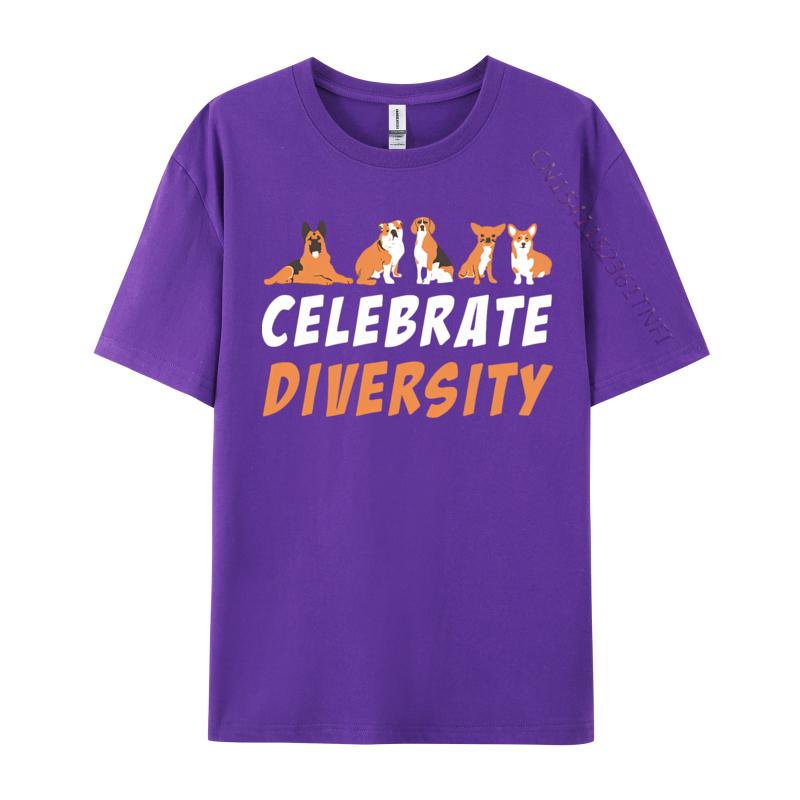 Clothing Tops Shirts Celebrate Diversity Shepard Bulldog Fitted Group Cotton Youth Top Tshirts Wholesale Tshirts 100 Pcs