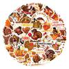 55 Cartoon Thanksgiving Turkey Stickers for Journals, Water Bottles, Computers - Waterproof Decorative Set