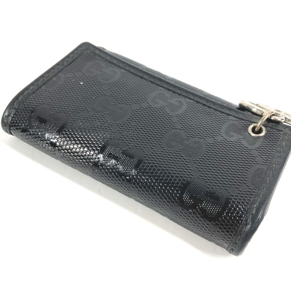 GUCCI 212111 6P key GG implementation  Key Case GG implementation Black