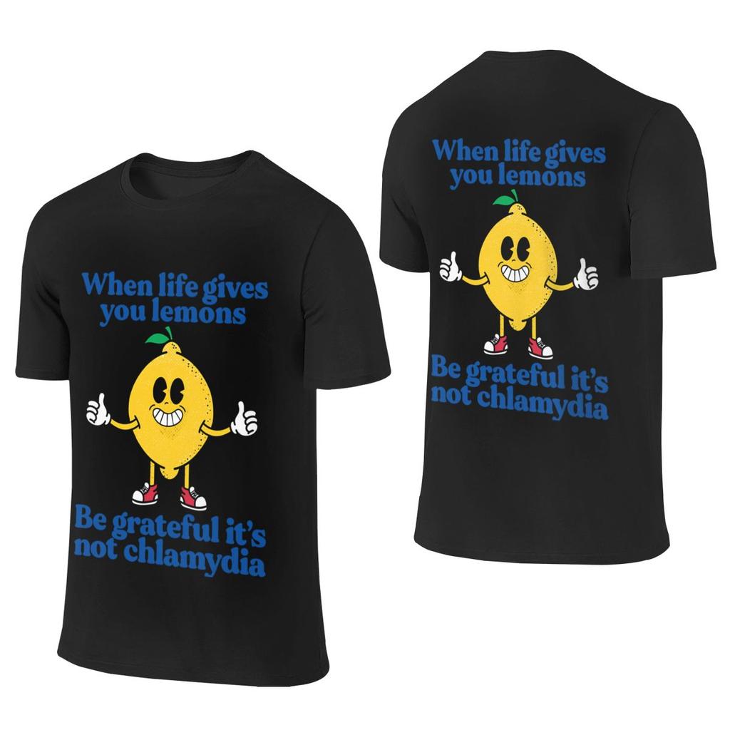 Lemons And Chlamydia Lengthening Reversible Tshirt Urban Commuting Seamless Splicing Basic Tee