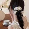 French Retro Bow Lace Double-Layer Hair Ring - 2024 Trendy Head Flower Accessory