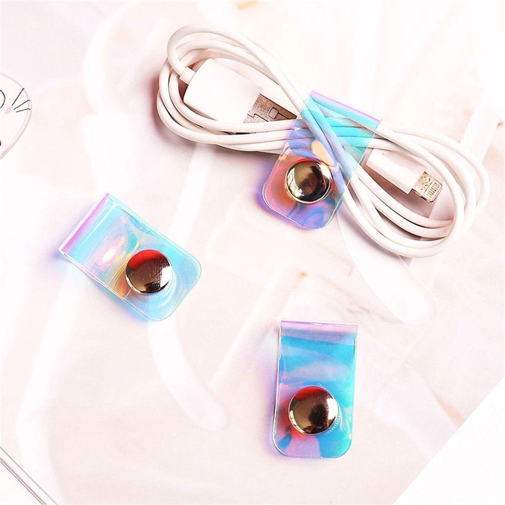 USB Phone Holder Data Line Cable Winder Storage Buckle Earphone Protector Organizer Buckle