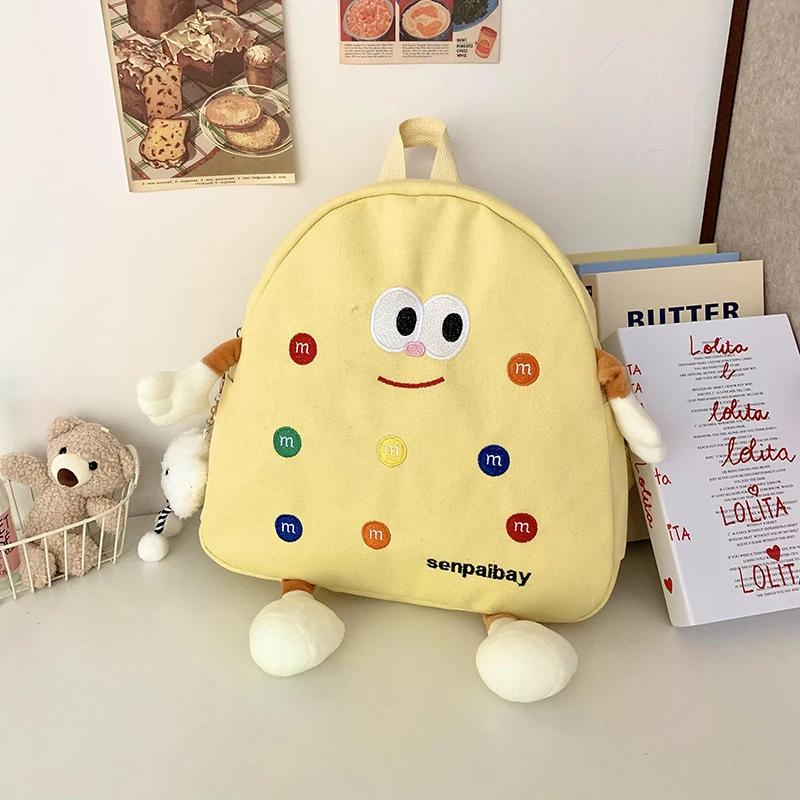 Modischer Cartoon-Canvas-Kinderrucksack, lässige Nischentasche, hübsch und elegant