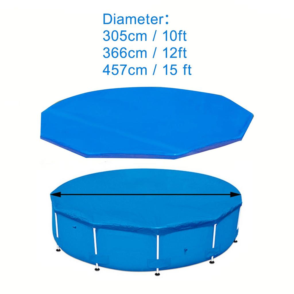 10/12/15ft Swimming Pool Cover PE Dustproof Protection Mat For Outdoor 10/12/15ft Swimming Pool Cover PE Dustproof Protection Mat For Outdoor