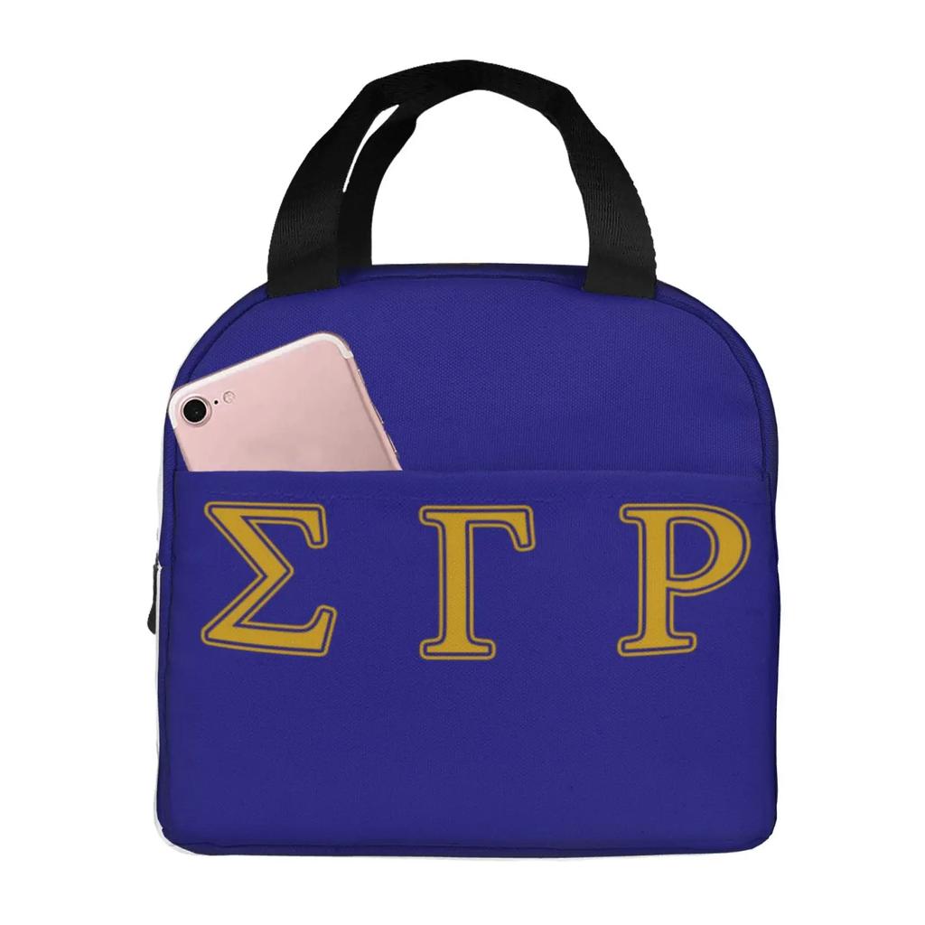 Cmxljwyt Sigma Gamma Rho Lunch Bag Tote Meal Bag Reusable Insulated Portable Game Lunch Box Handbags for Work School Picnic
