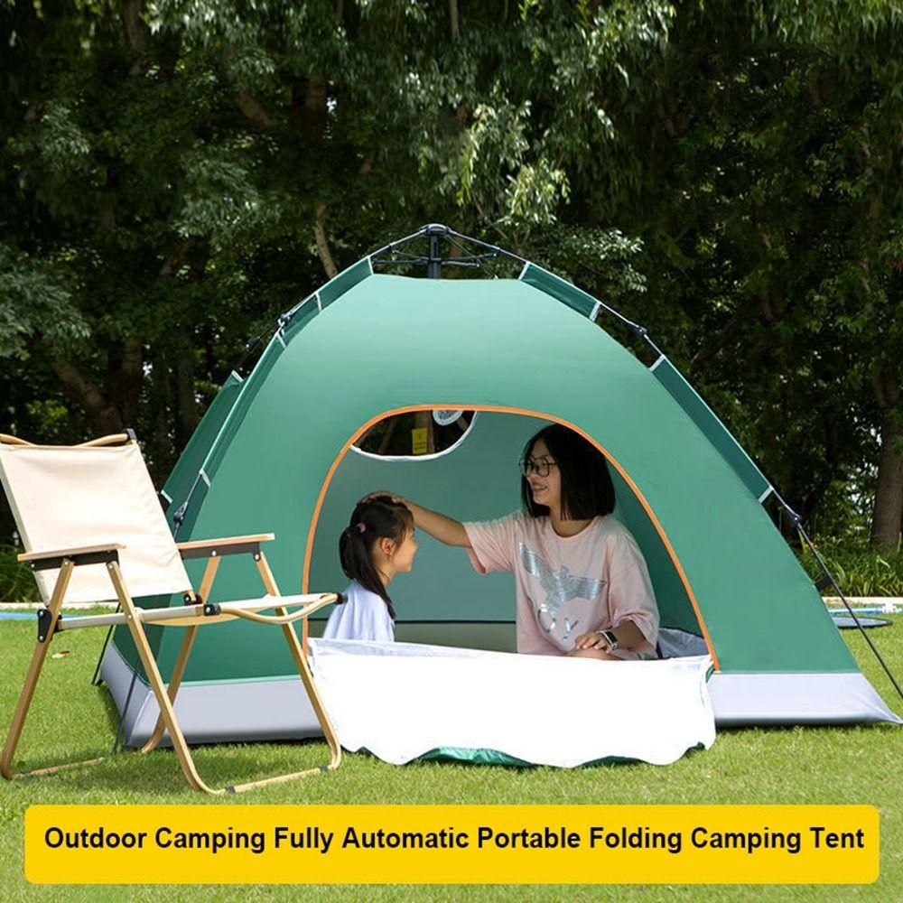Portable Fully Automatic Tent Quick Opening Double Person Folding Camping Tent 2-person Double Door Beach Tent