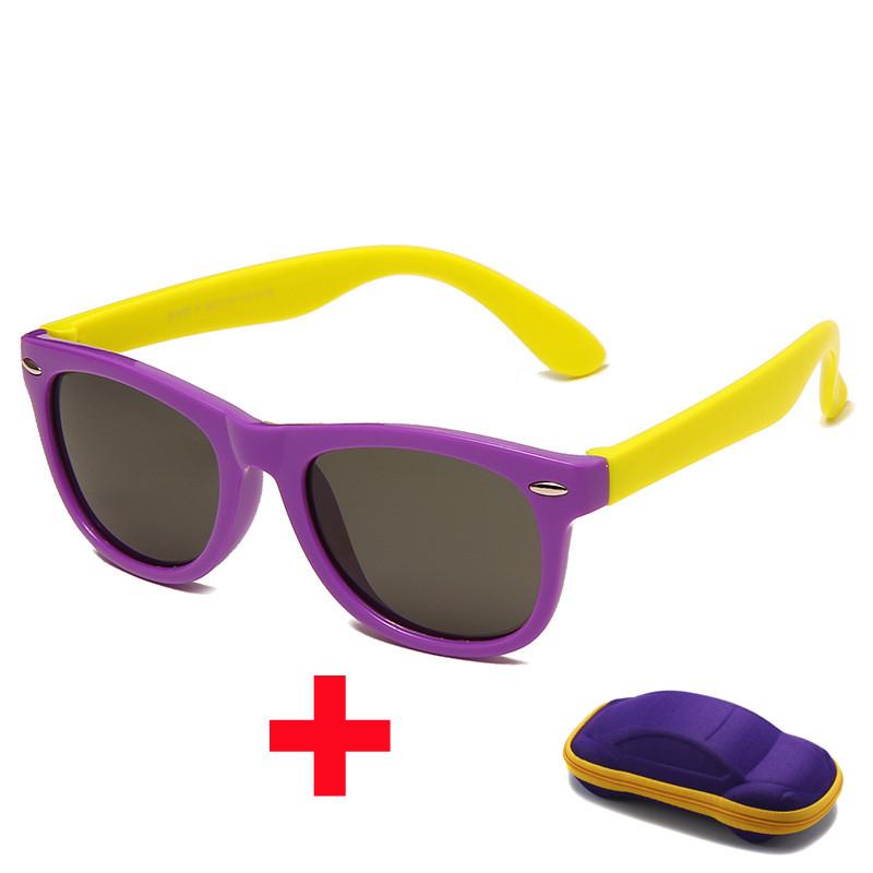 Children'S Silicone Sunglasses With Glasses Box Boys Girls Outdoor Goggles Sun Glasses Ac Lens Eyeglasses Baby Uv400 Eyewear