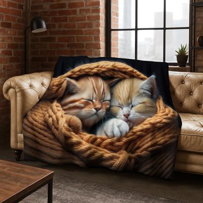 Pătură din flanelă 3D Pisici drăguțe persane Animale Floare Pătură moale și caldă pentru Dormitor Cameră Sufragerie Pat Călătorie Camping Picnic Cadou