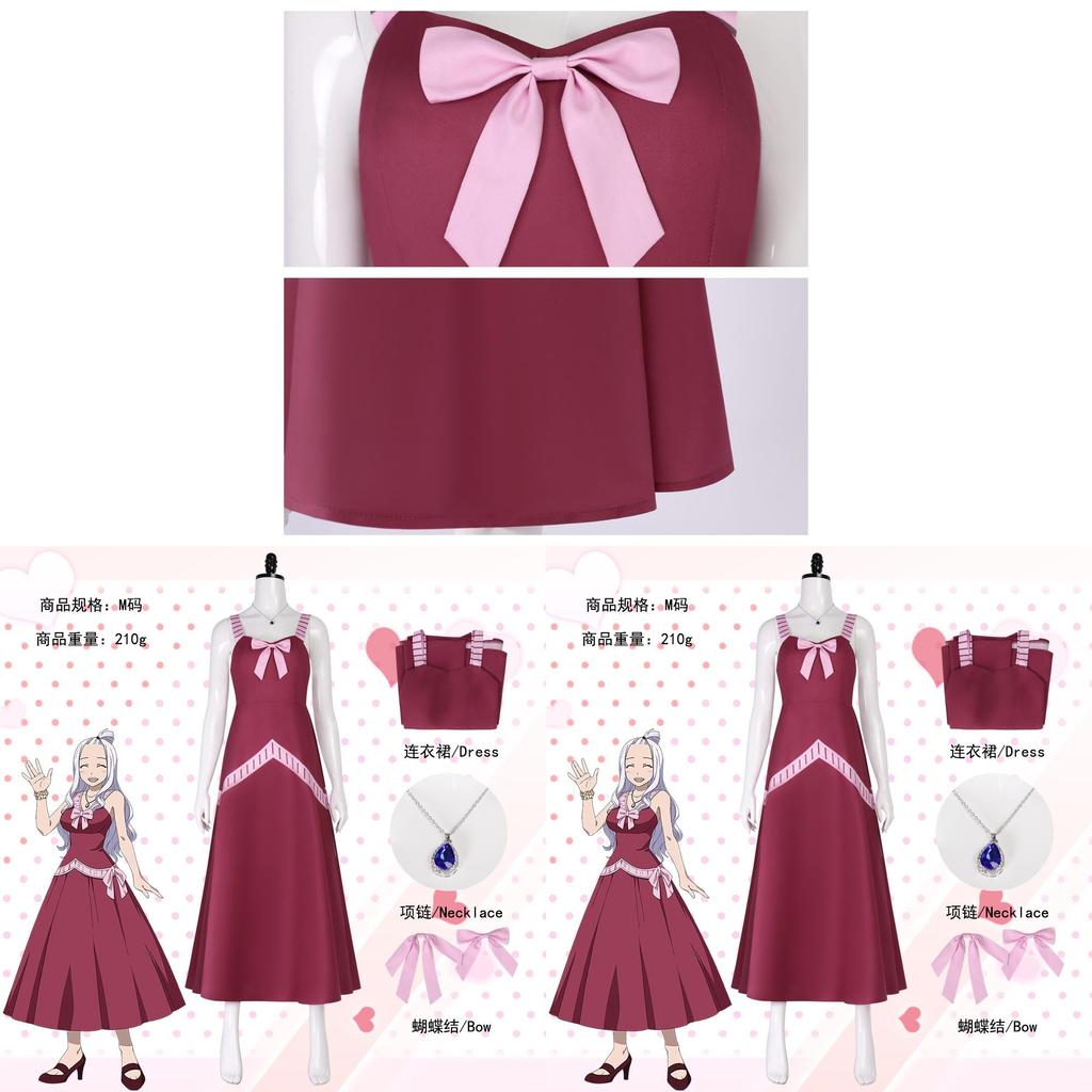 Fairy Tail Mirajane Strauss Cosplay Costume With Polyester Fabric For Halloween Anime Fandoms
