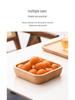 Japanese Style Solid Wood Square Salad Bowl - Simple Wooden Tableware Dish