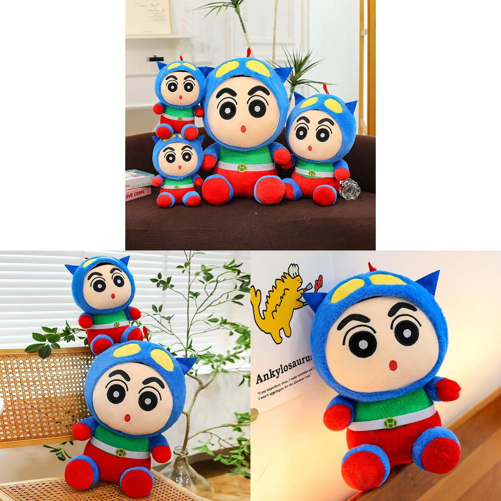 Superman Crayon Shin Chan Plush Toy With Shortpile Fabric For Kids Room Decor And Collecting