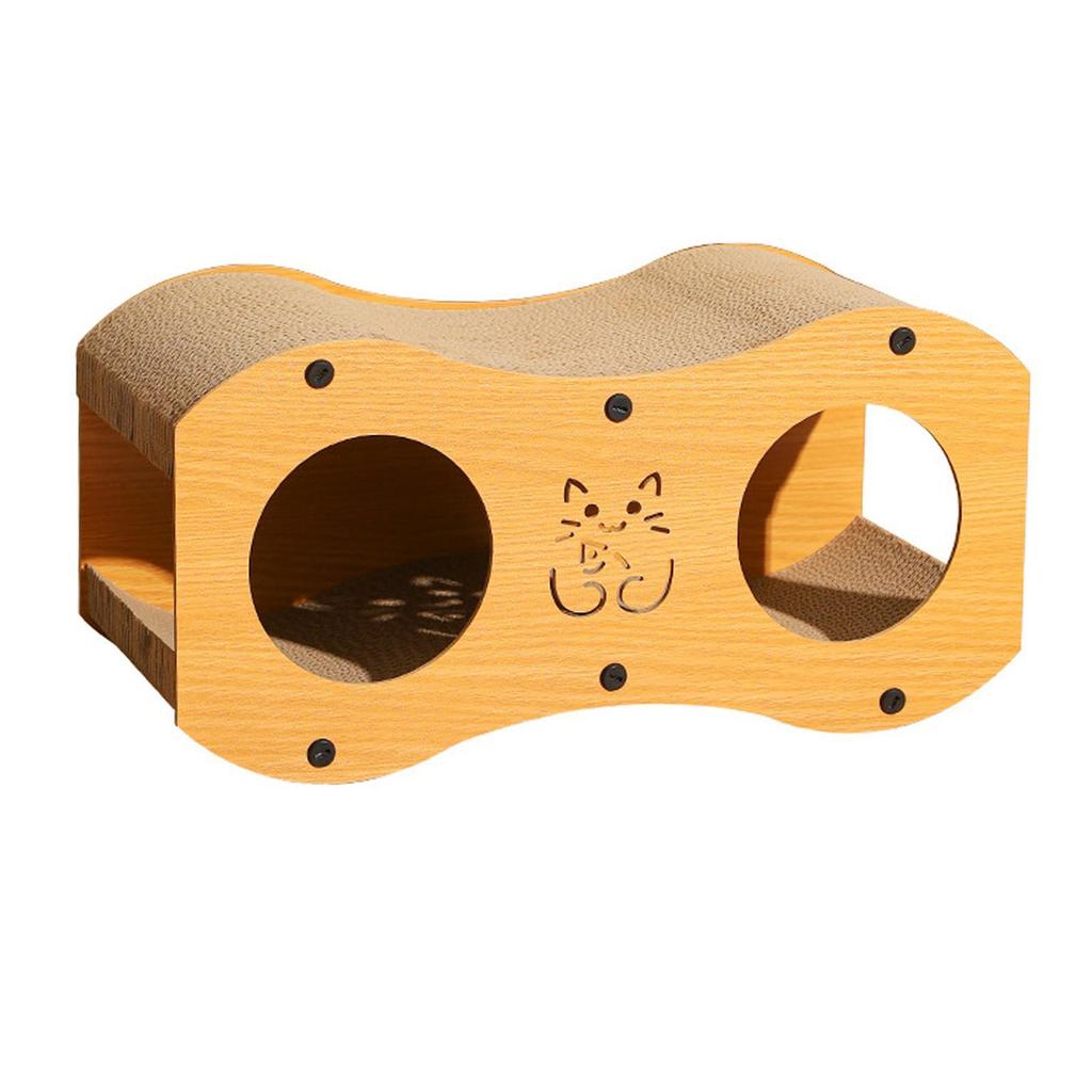 Scratching Pad Cat Scratcher Lounge Claw Toy Corrugated Cardboard Tunnel for