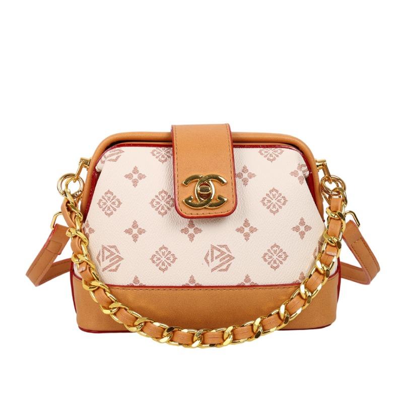 Versatile contrasting color retro bag women's new presbyopia shell bag shoulder messenger bag