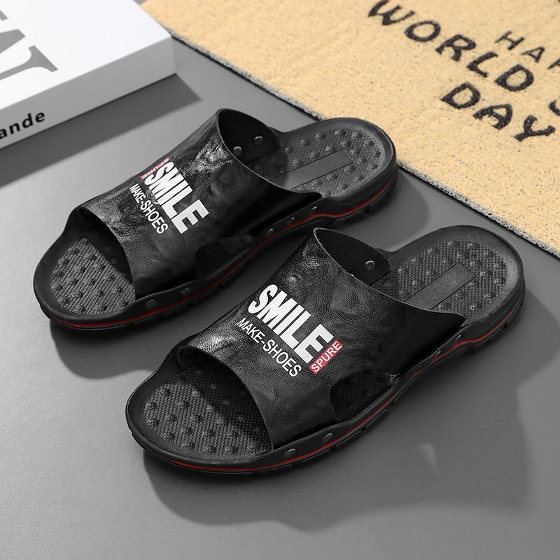 2025 Men s Plus Size Non-slip Thick Sole Sandals - Wear-resistant Outdoor Casual Beach Shoes 46 чёрный