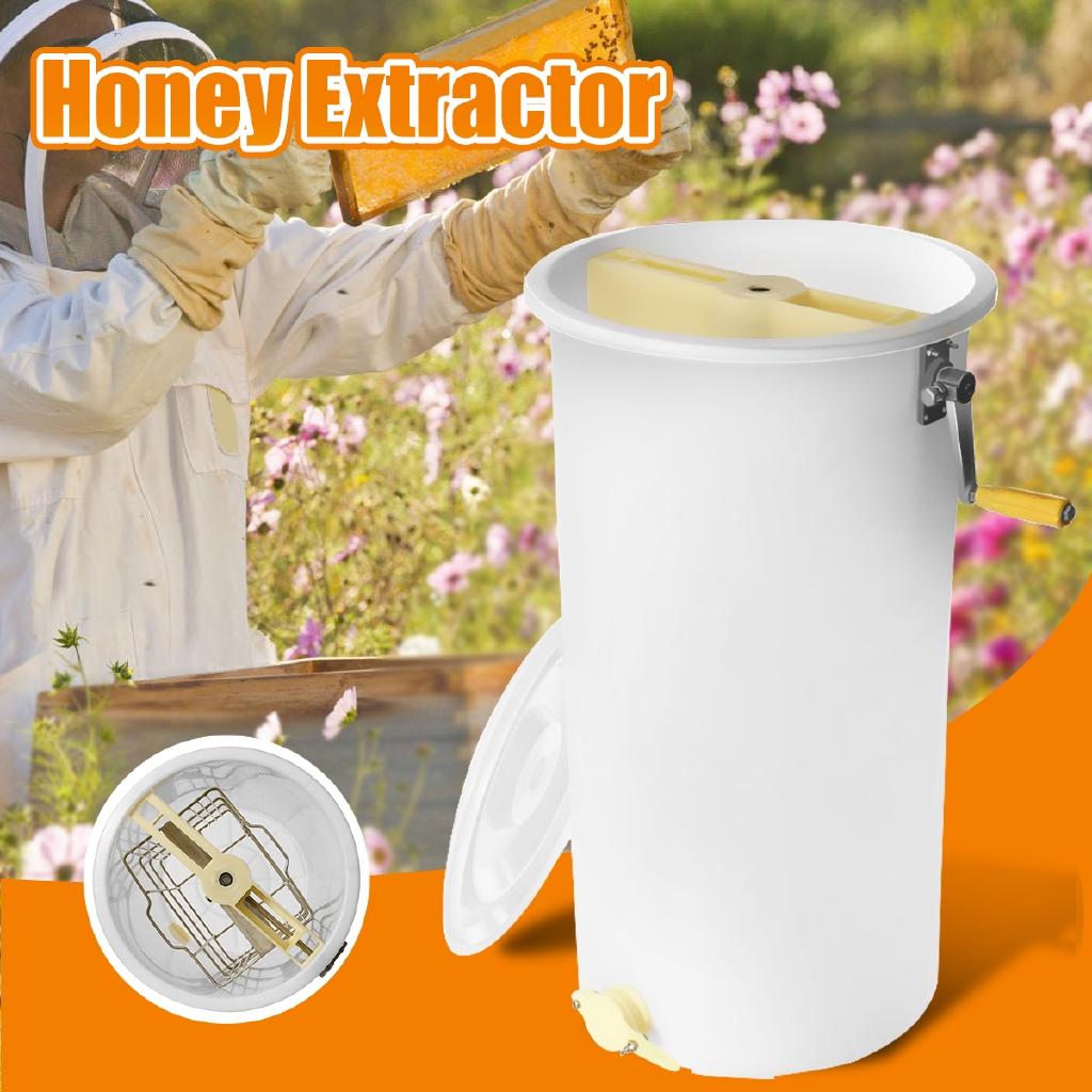 Food Grade Plastic Honey Extractor Two Frame Tangential Manual Crank Spinner Beekeeping Food Grade Plastic Easy Pour Gate Easy To Clean Plastic New