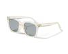 Square Wide 2 Sunglasses clear champagne Brand Popular Stylish Fashion Glasses UV Protection [Flex] (F L grey) Women's Men's
