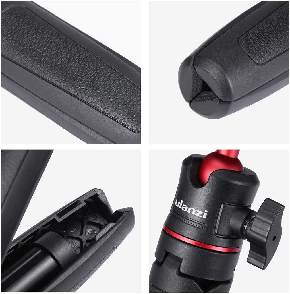 Ulanzi Mini Telescopic Camera Tripod with Cold 27cm Max Weight Rubber Ball Selfie Smartphone Camera Tabletop Stable Photography for and DJI OSMO