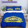 Al-Nassr Football Club Crest Printed Pattern Duvet Cover Set – includes 1 duvet cover and 2 matching pillowcases Bedroom decor Christmas gifts