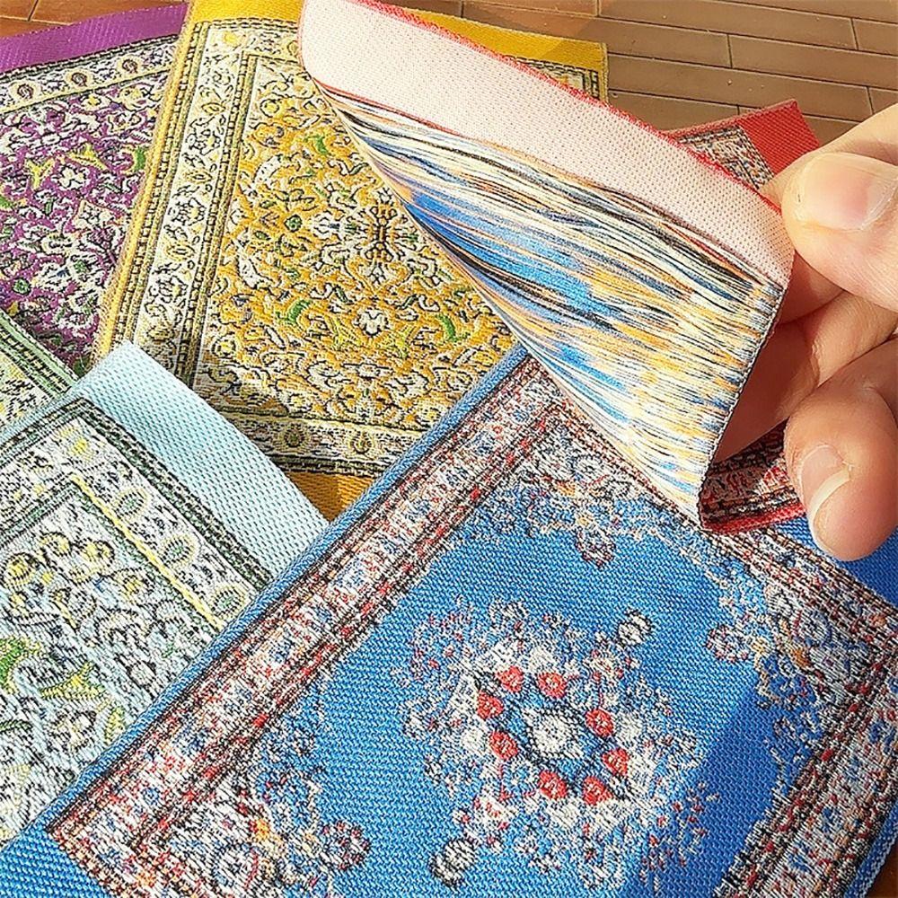 Floral Pattern Doll Dollhouse Rug Multicolor Miniature Weaving Mat Mini Floor Coverings Dollhouse