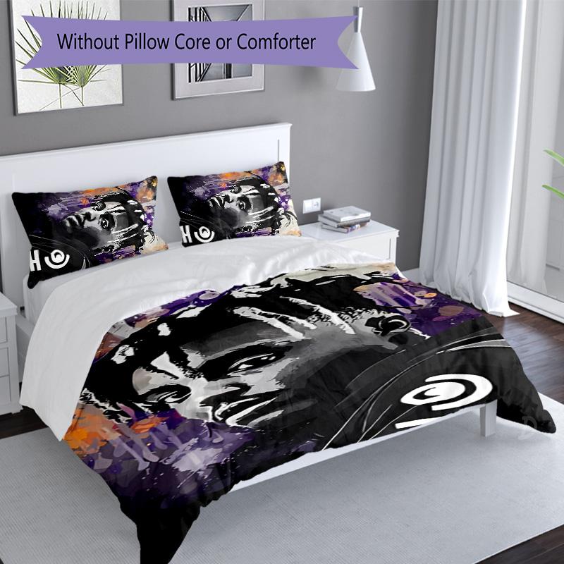 3pcs Juice WRLD1 Pattern Bedding Set Duvet Cover Set Includes Duvet Cover &pillowcases, Perfect All Season Bedroom Decoration & Gift
