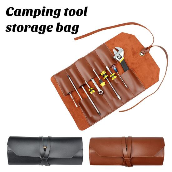 

Camping Tool Roll Organizer Detachable Tool Pouch with 12 Staggered Slots